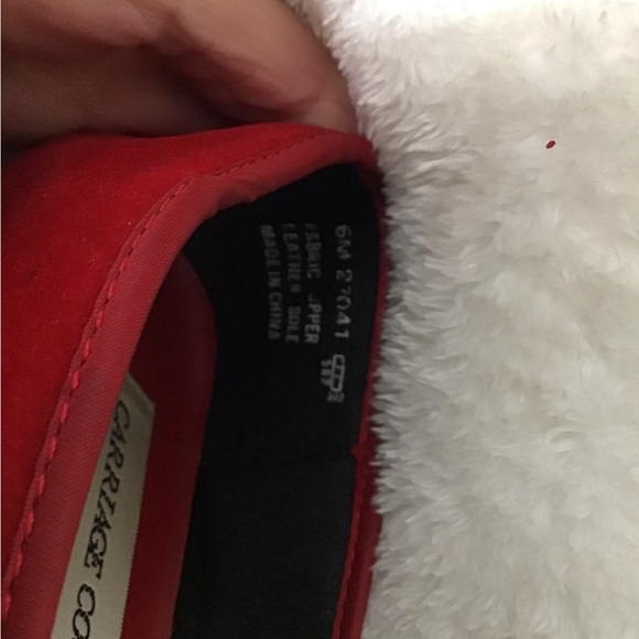 Woman’s size 6 Carriage Court, Christmas red slip on shoes - Picture 6 of 6